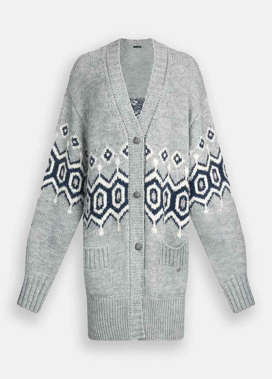 gilet en jacquard dalpaga et de laine