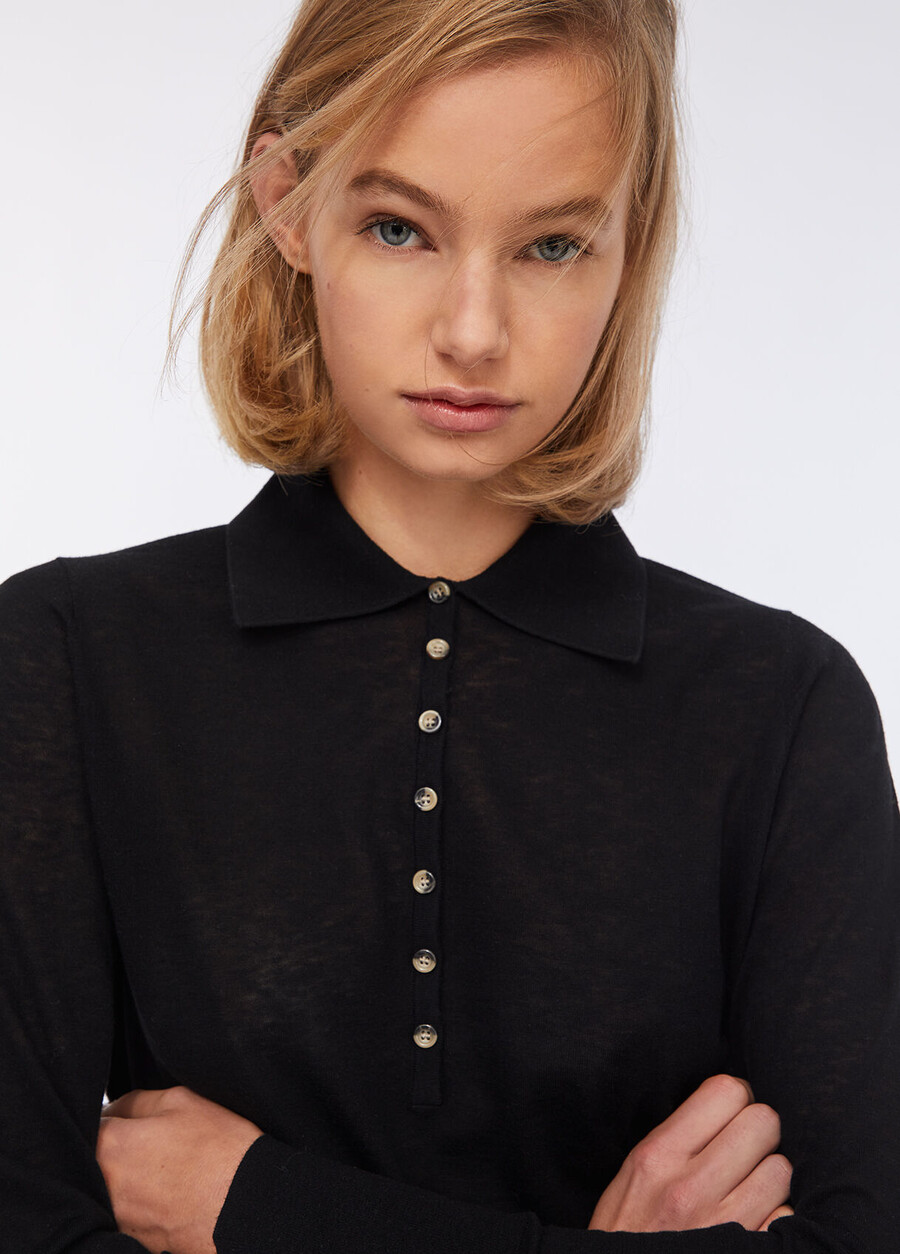 polo en coton et cachemire
