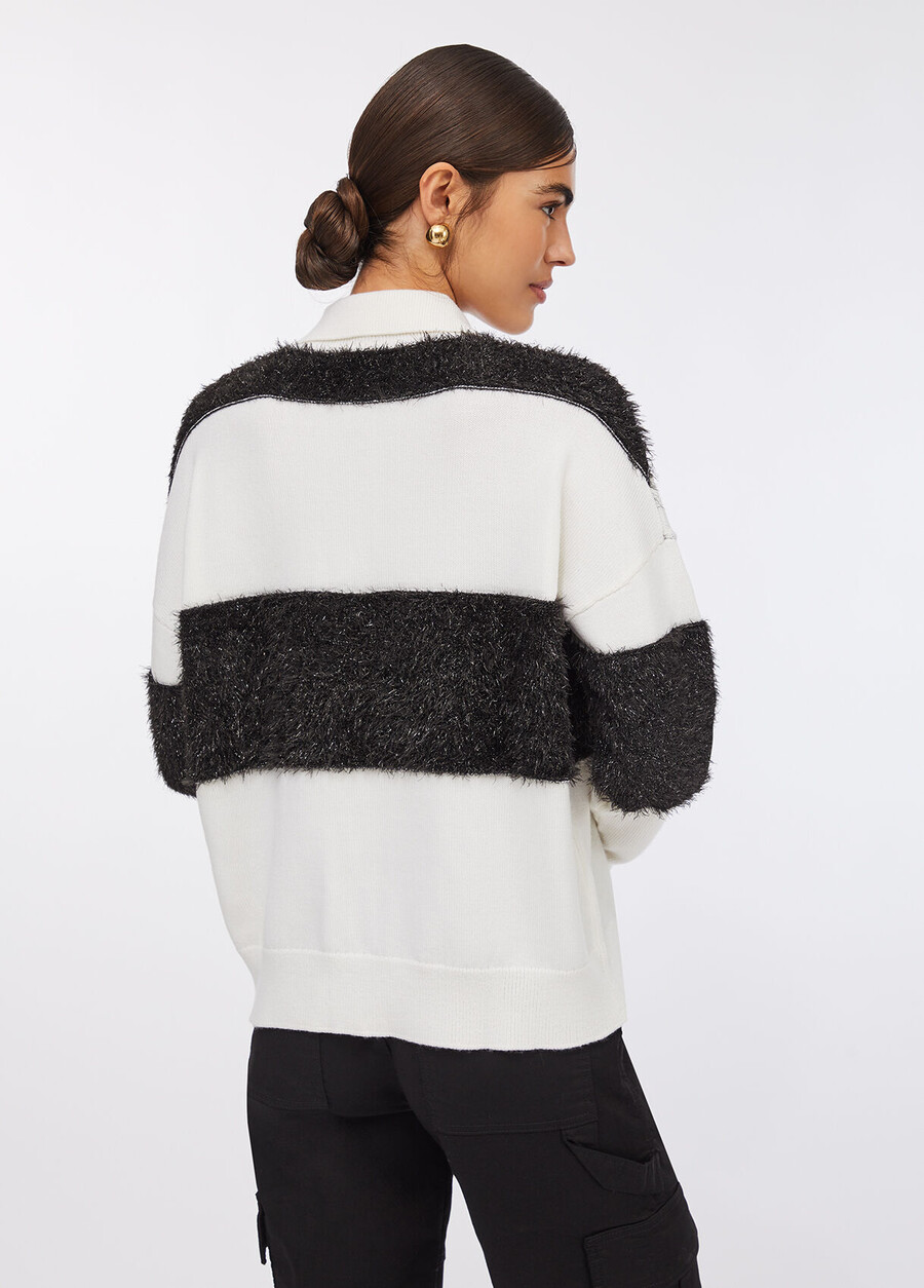 polo rayé en laine