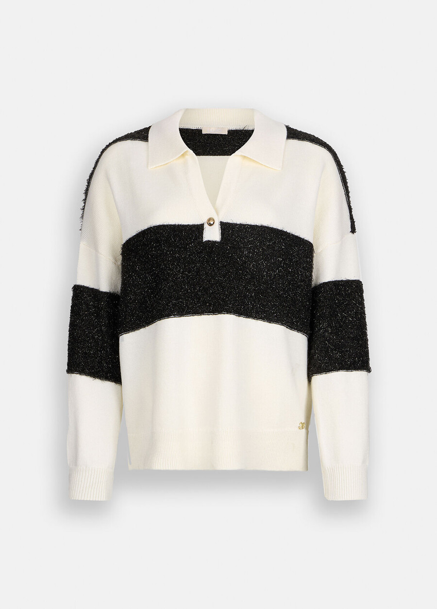 polo rayé en laine