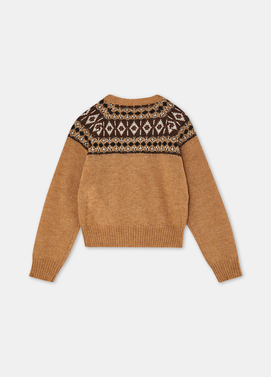 pull en jacquard mélangé alpaga