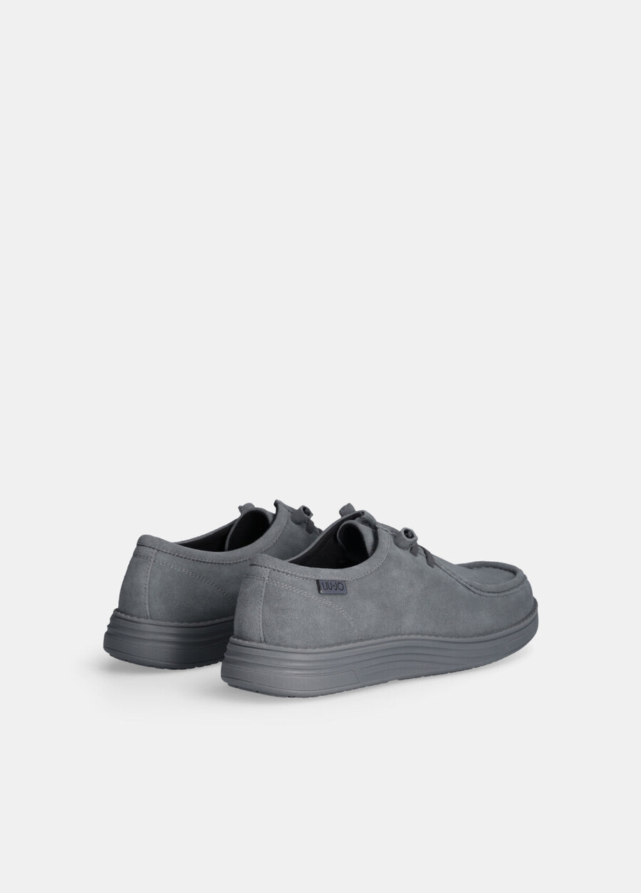 mocassins à lacets en daim