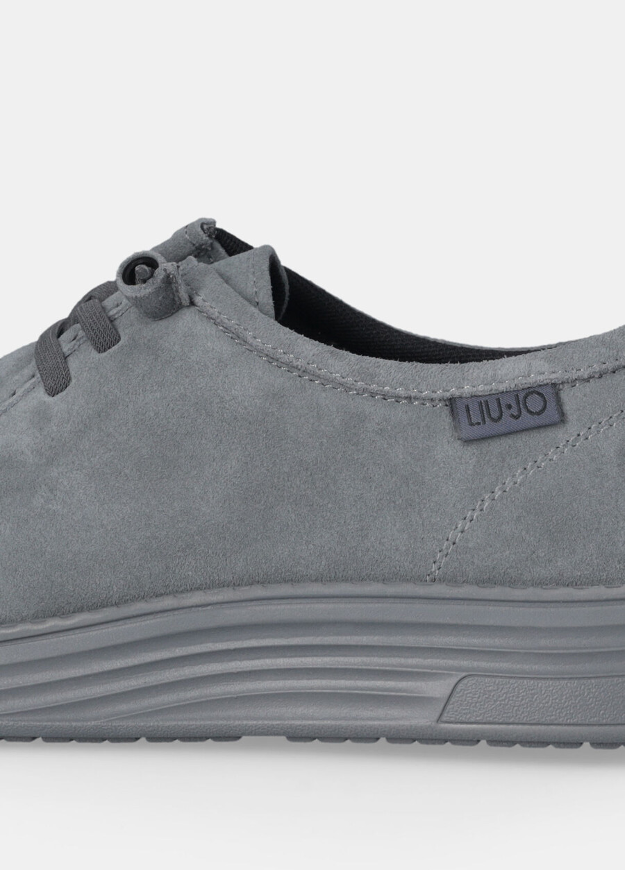 mocassins à lacets en daim