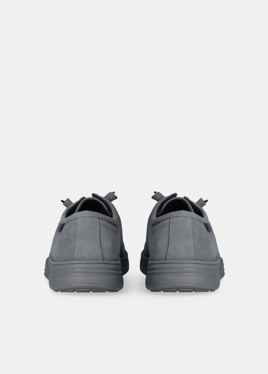 mocassins à lacets en daim