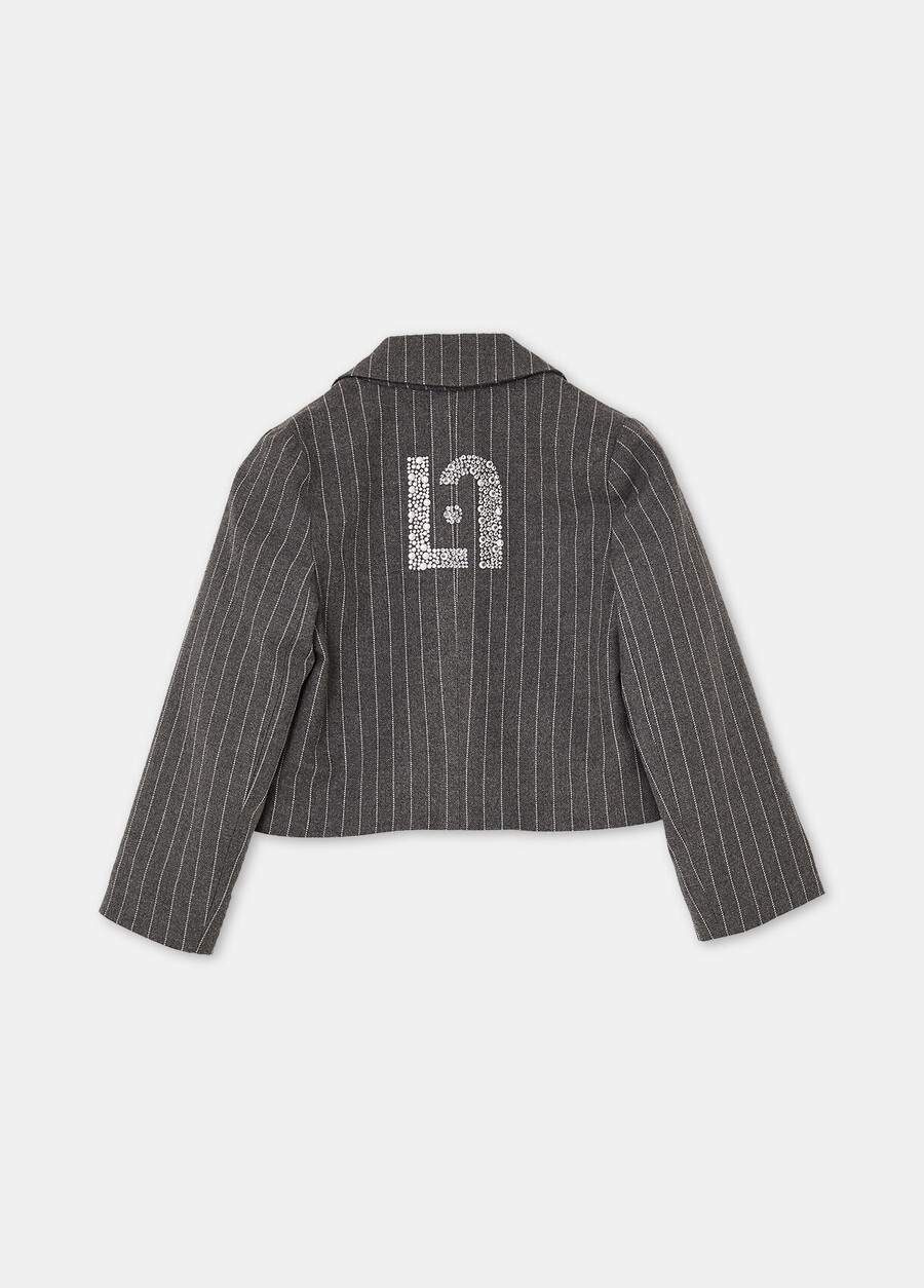 blazer à fines rayures