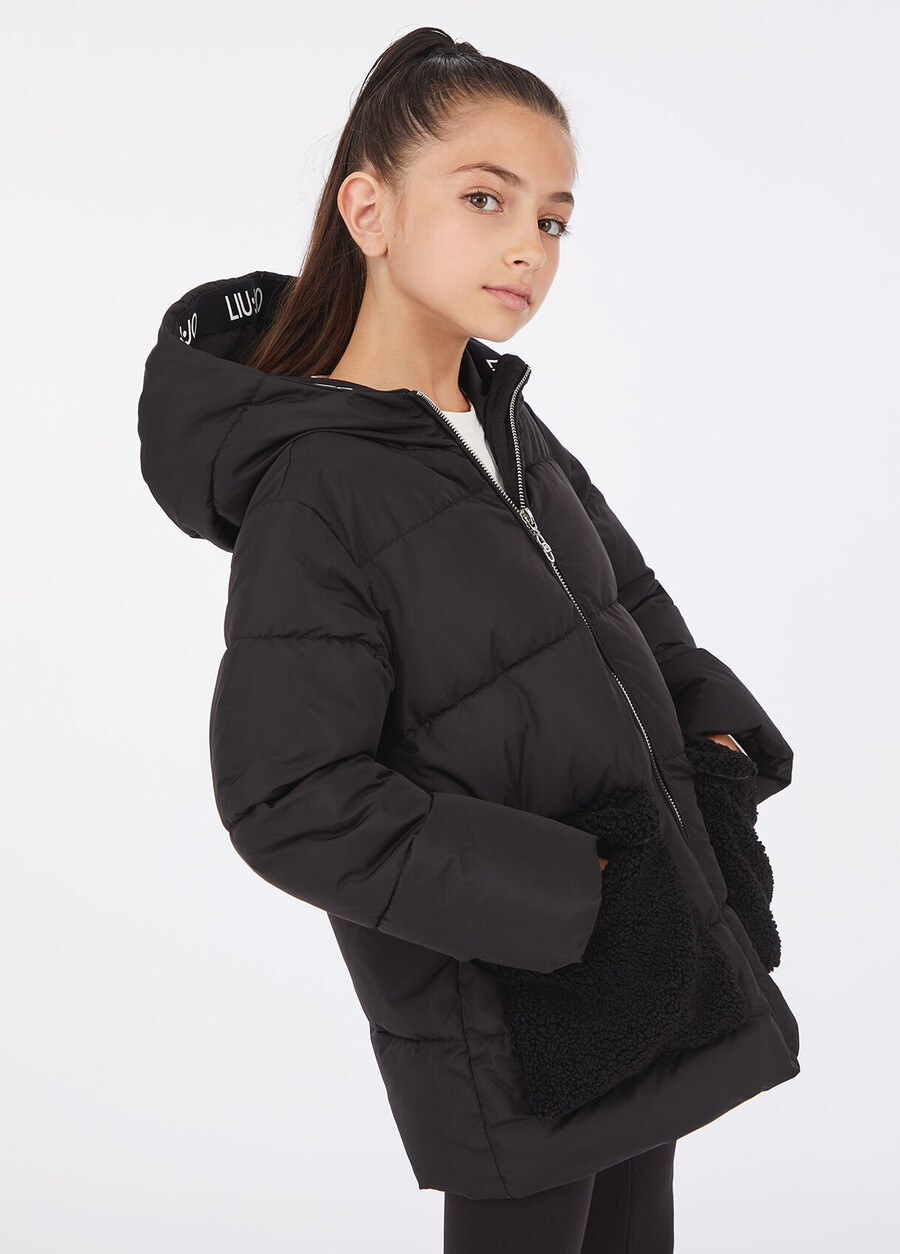 manteau en nylon matelassé