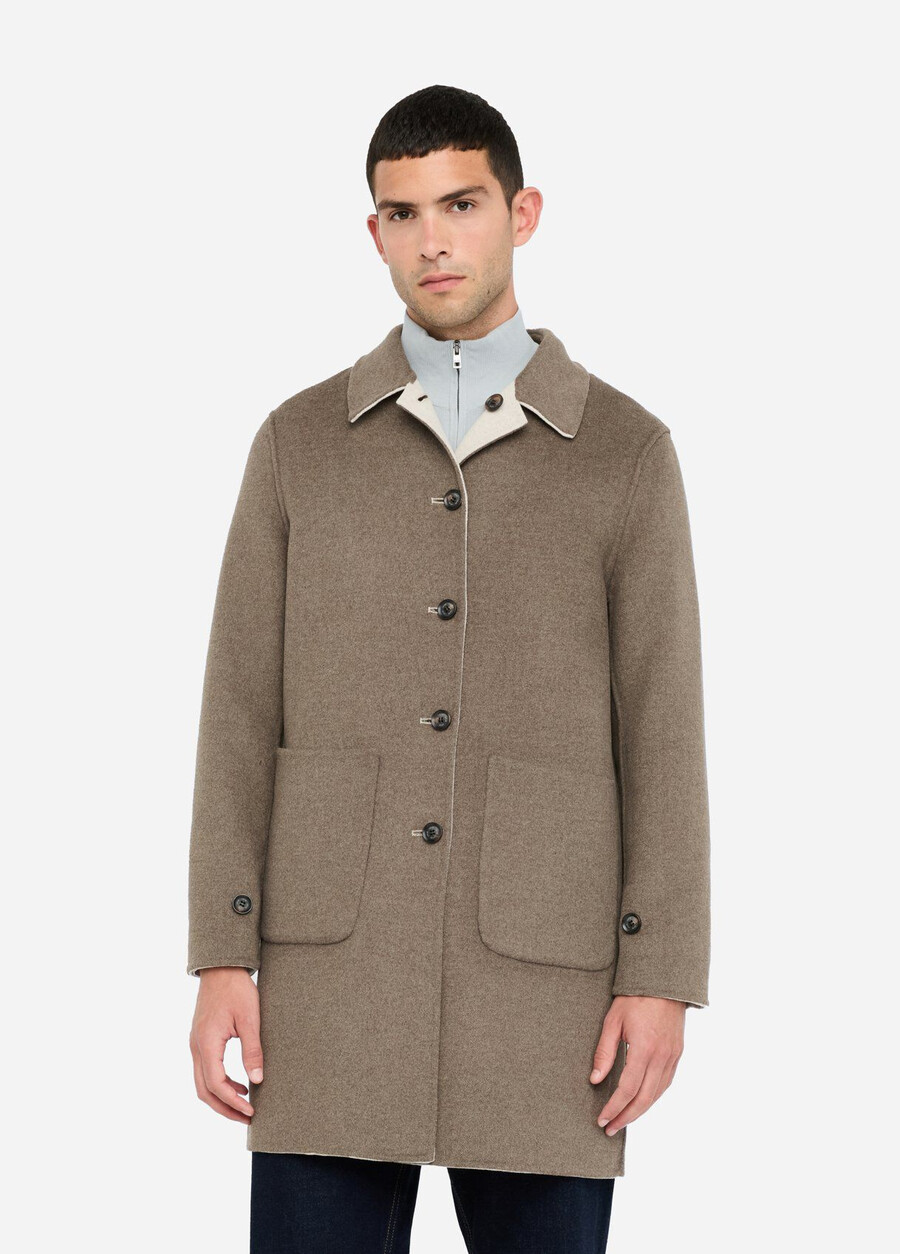 manteau en laine réversible