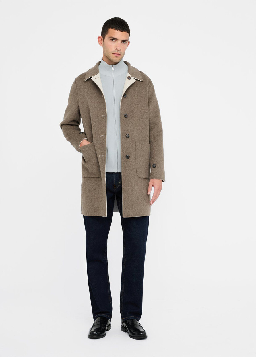 manteau en laine réversible