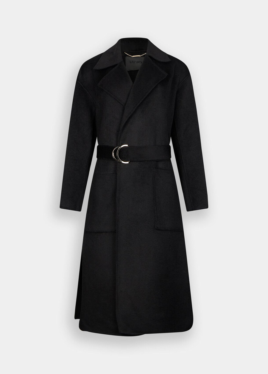 manteau en laine avec ceinture