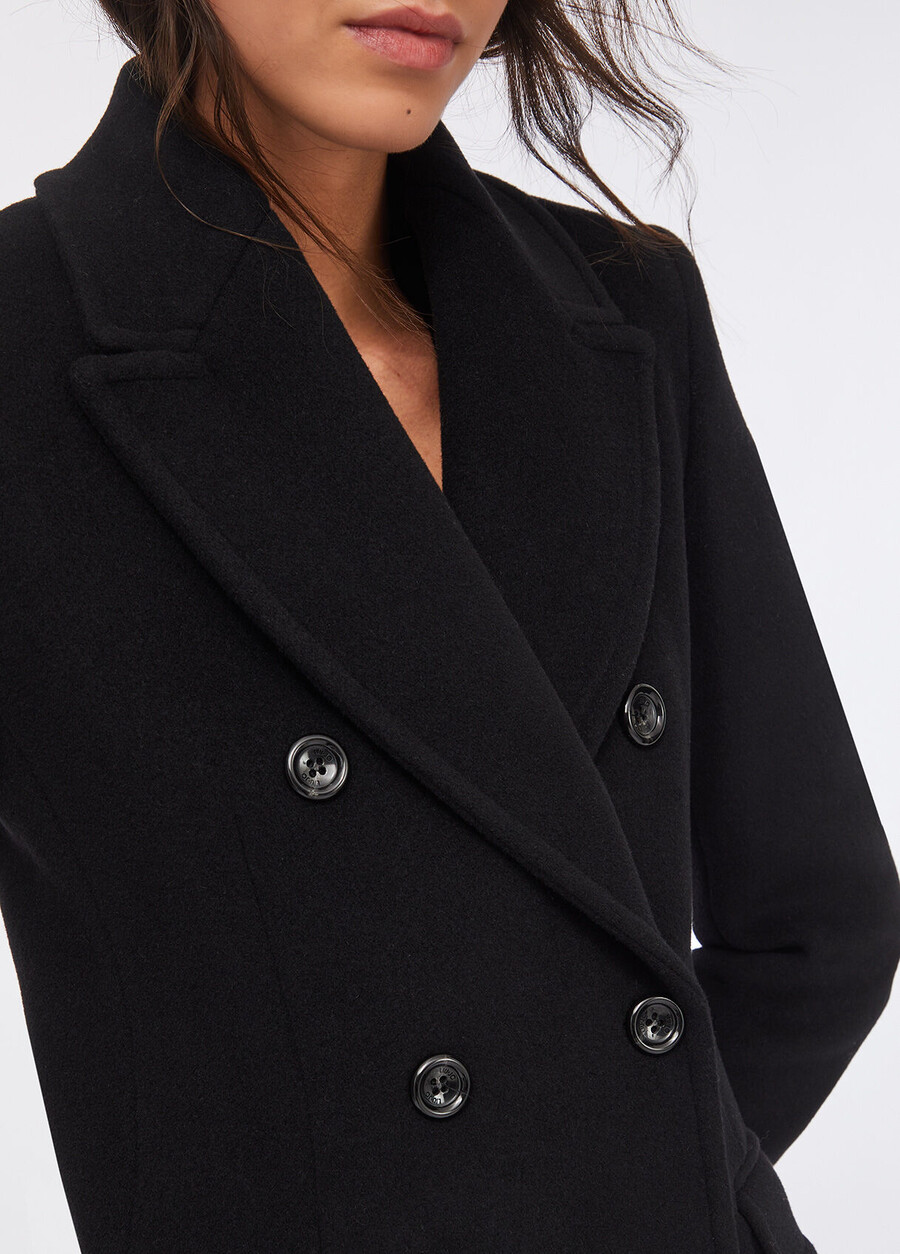 manteau croisé en laine