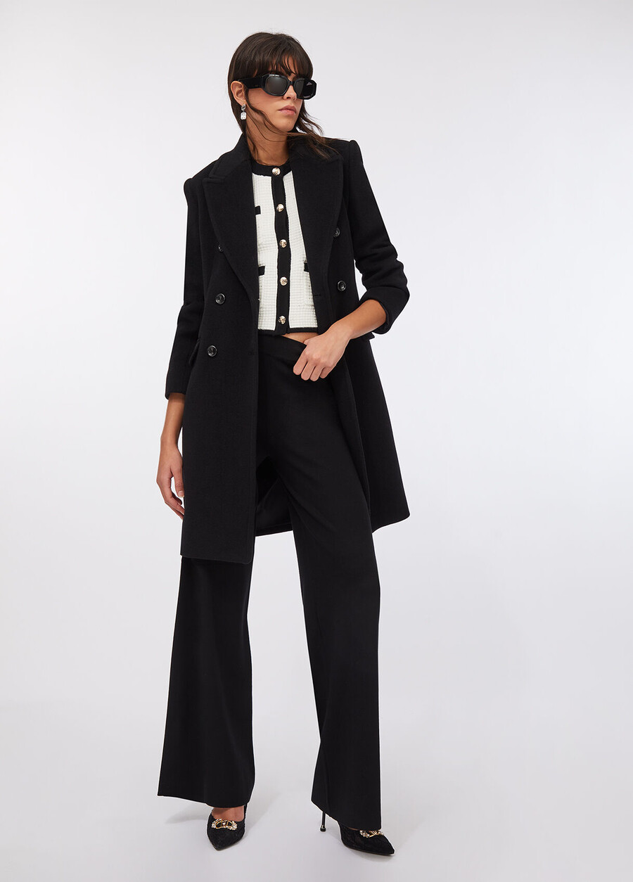 manteau croisé en laine
