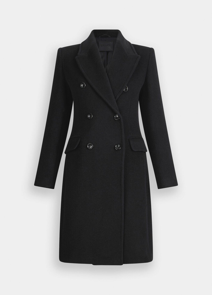 manteau croisé en laine