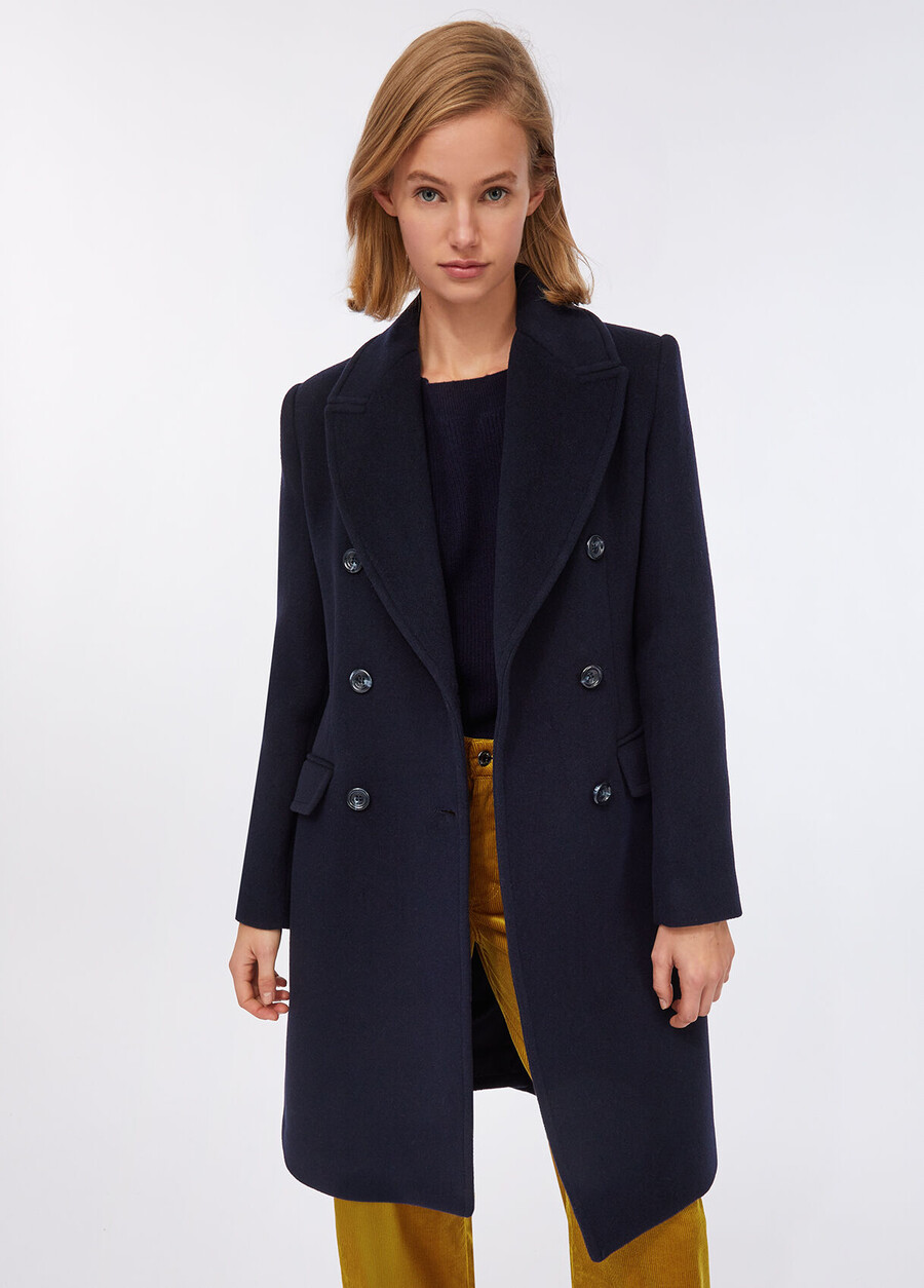 manteau croisé en laine