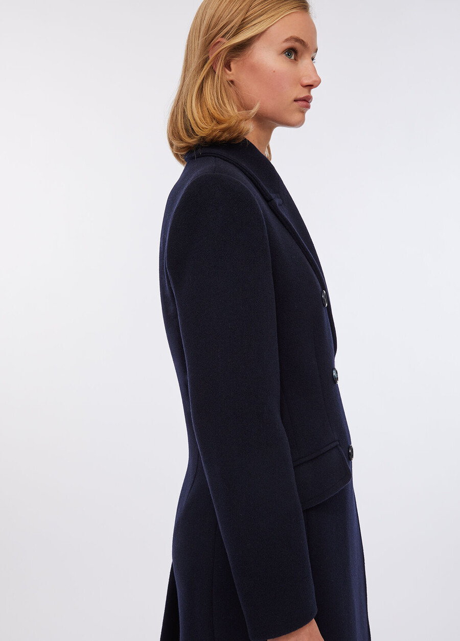 manteau croisé en laine