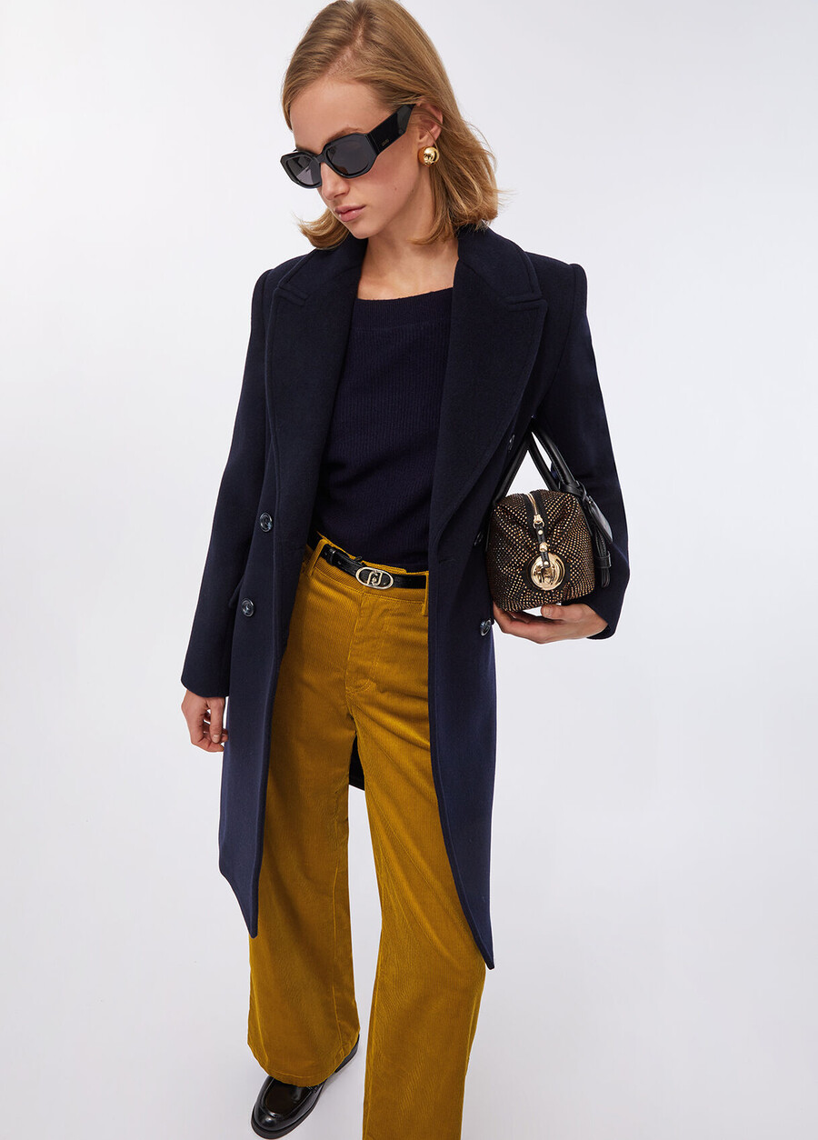 manteau croisé en laine