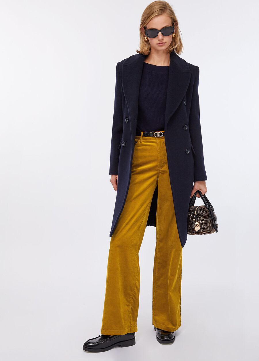 manteau croisé en laine
