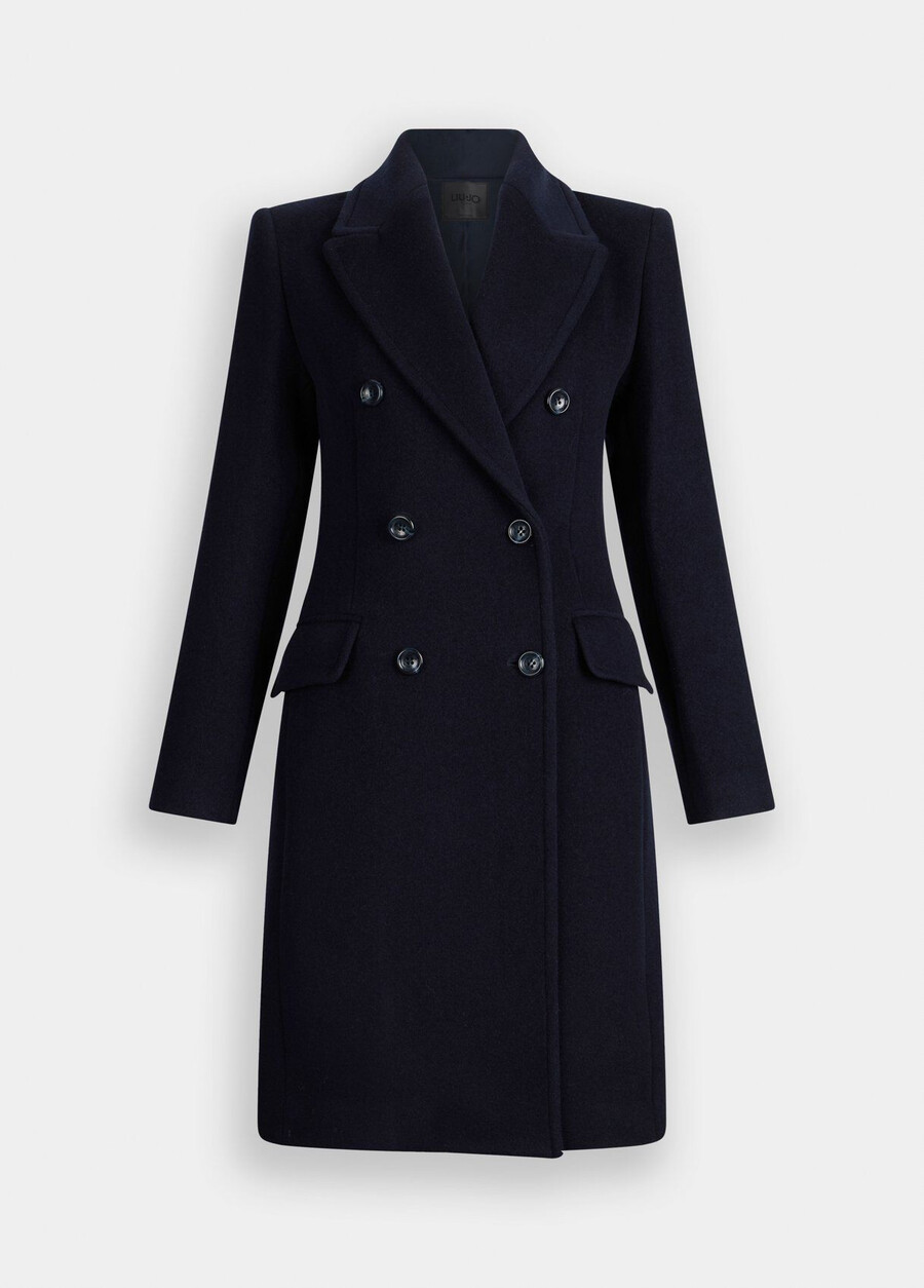 manteau croisé en laine