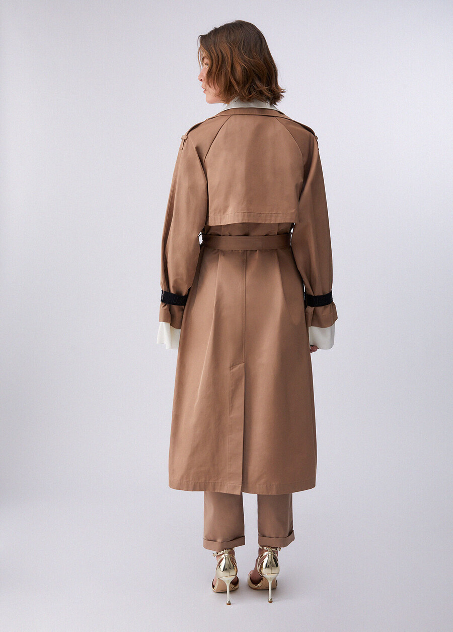 long trench-coat avec ceinture