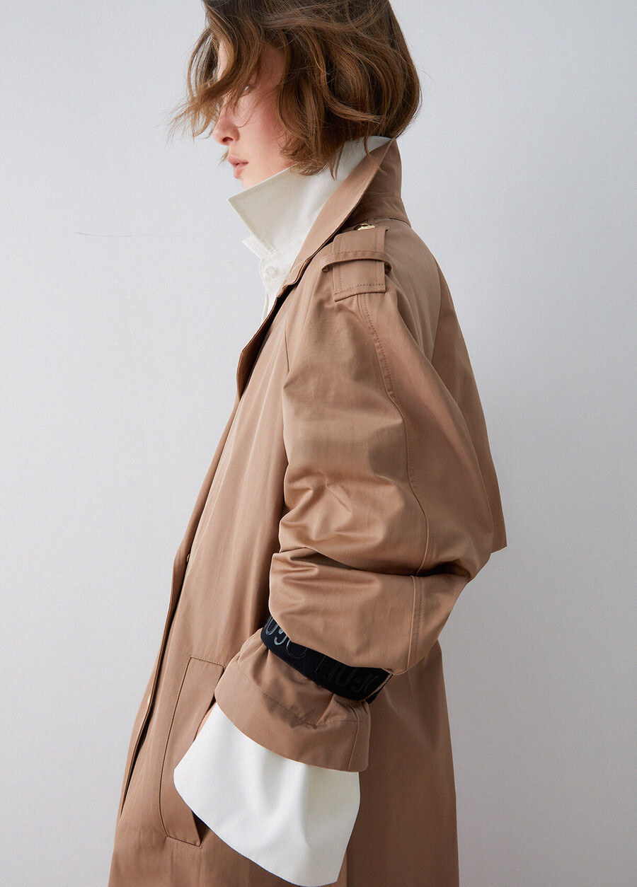 long trench-coat avec ceinture