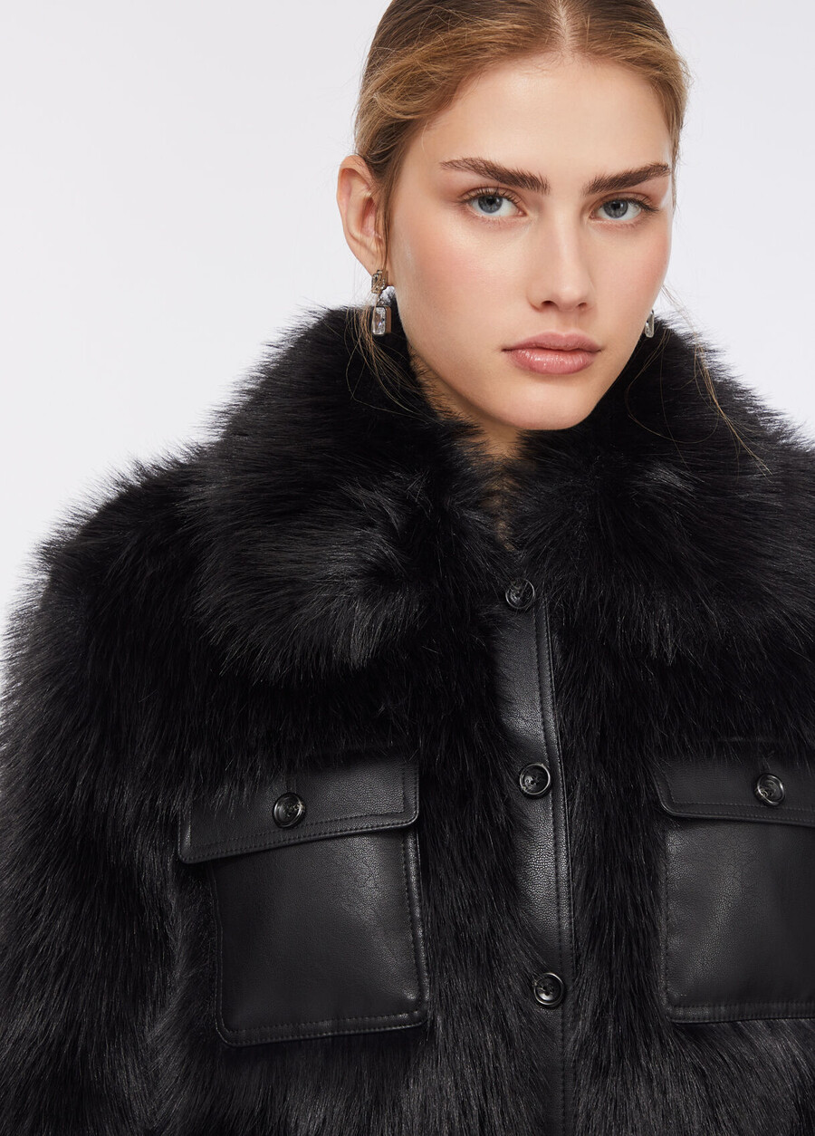 veste en fausse fourrure