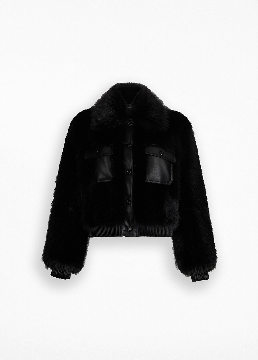 veste en fausse fourrure