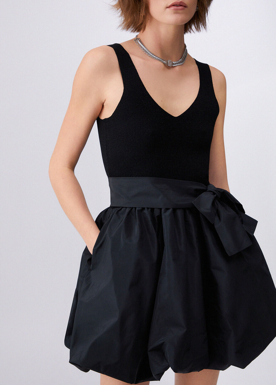 robe courte en taffetas