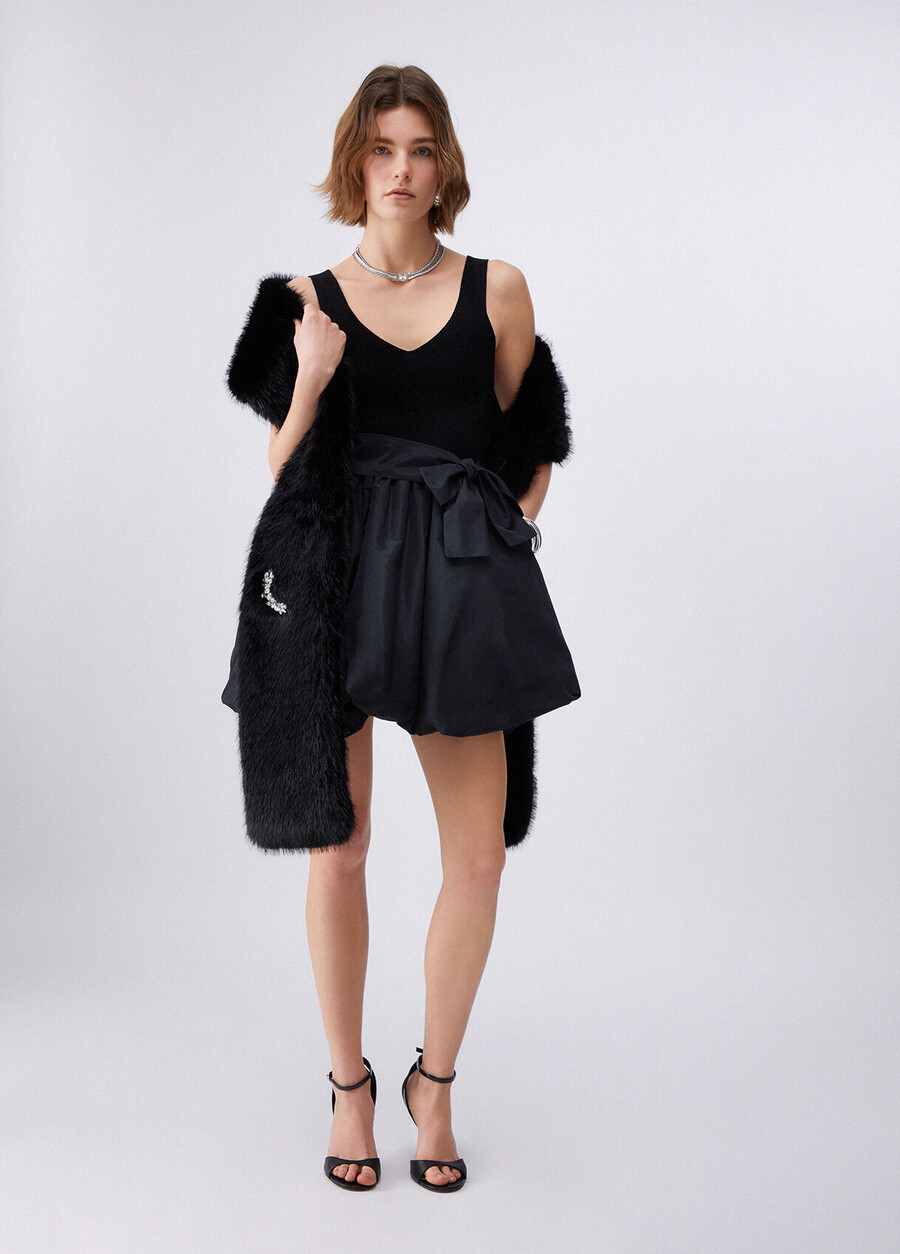 robe courte en taffetas