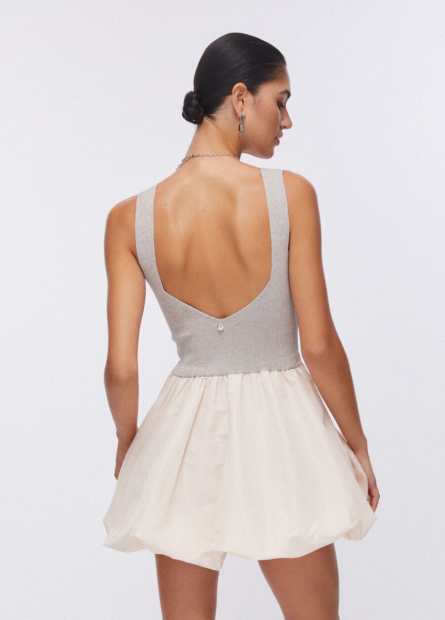 robe courte en taffetas