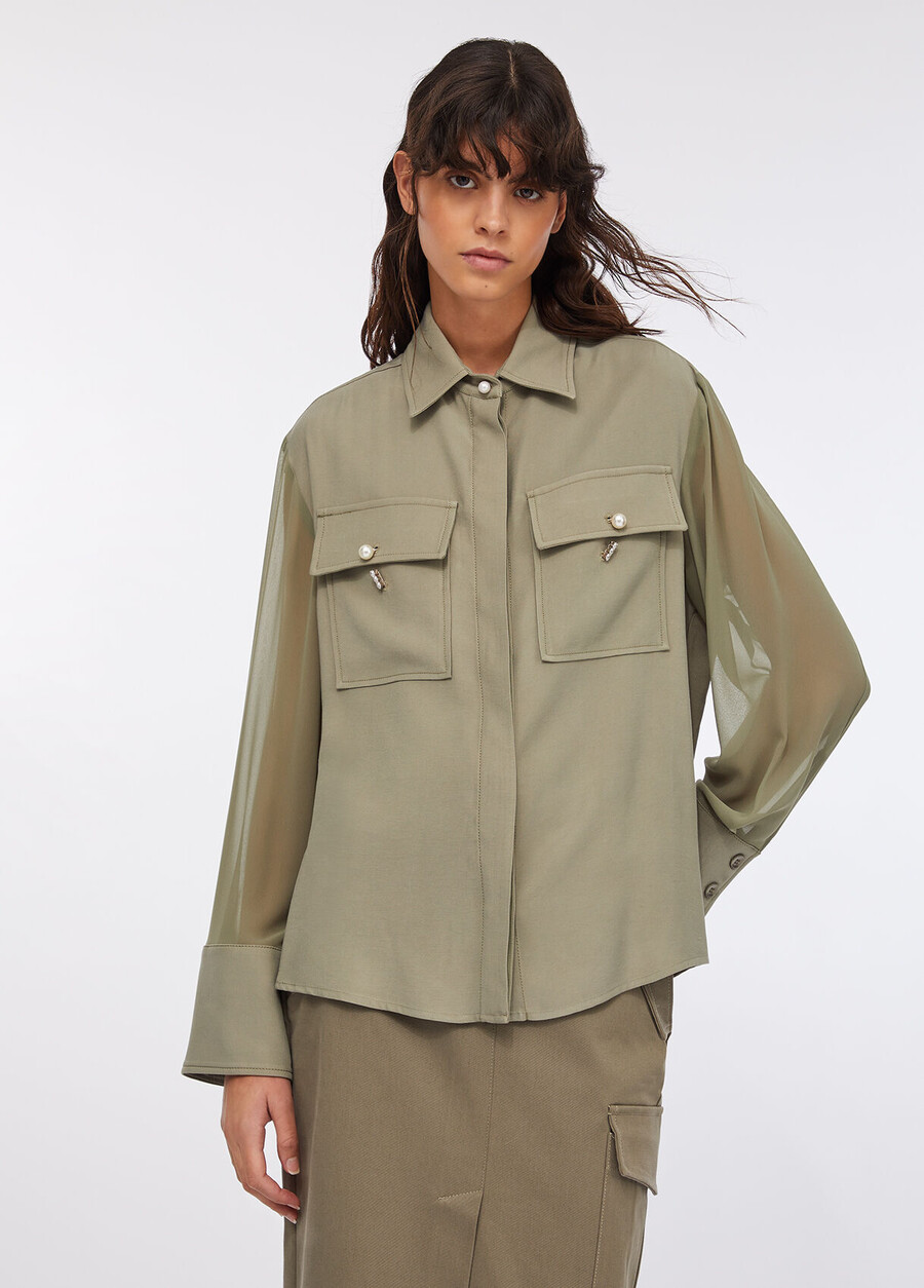 surchemise en gabardine