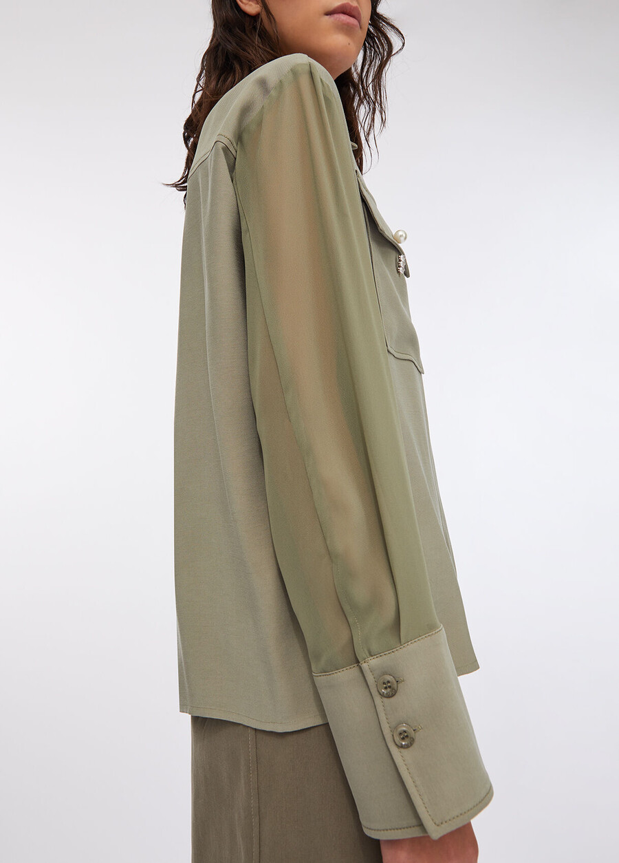 surchemise en gabardine