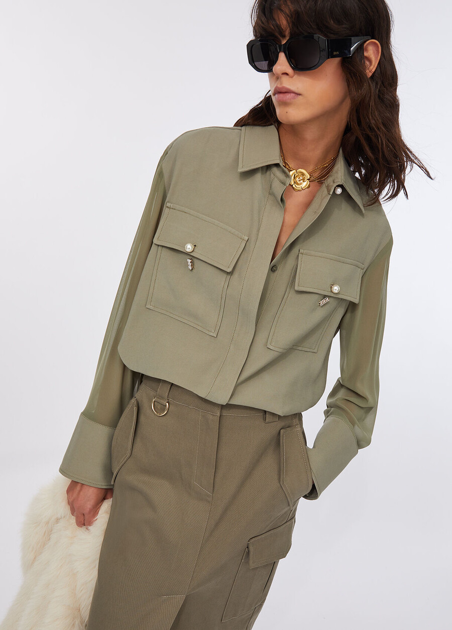 surchemise en gabardine