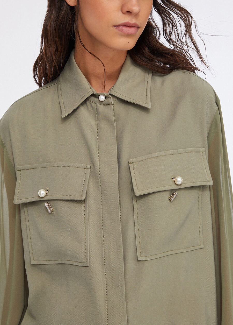 surchemise en gabardine