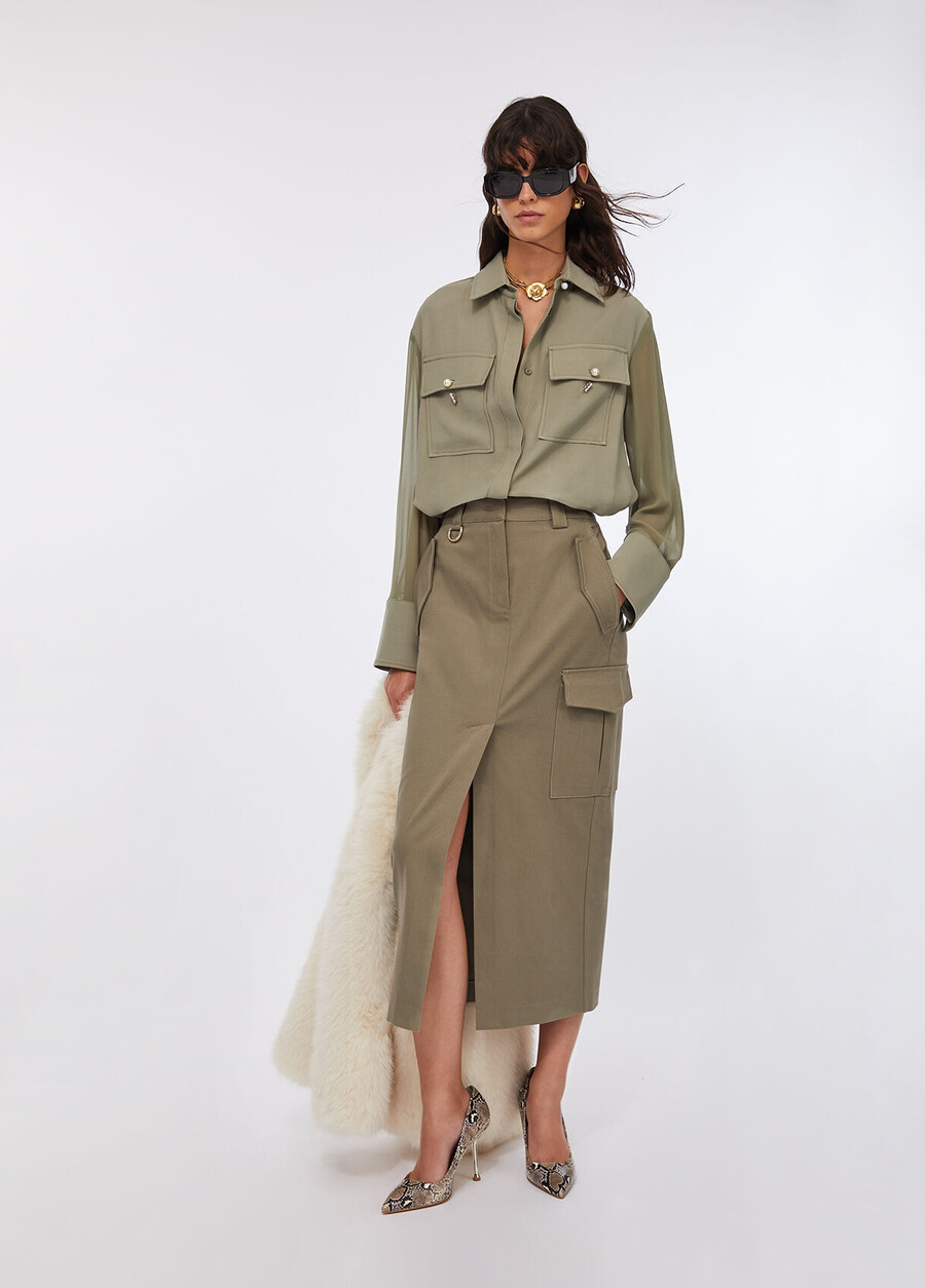 surchemise en gabardine