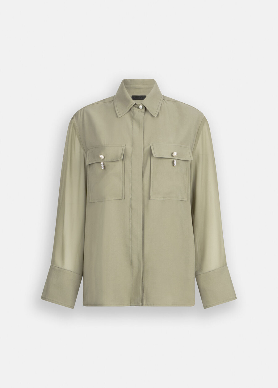 surchemise en gabardine