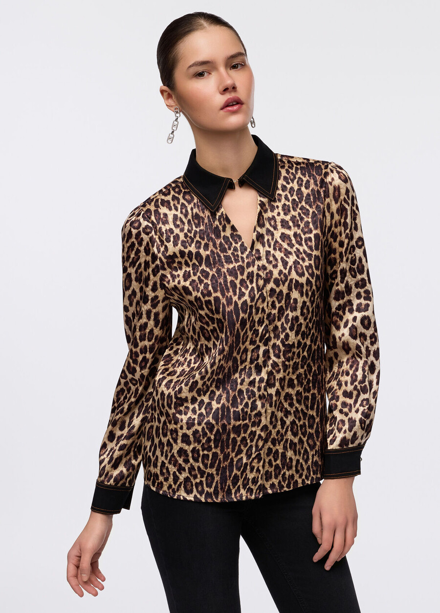 chemise à imprimé animal