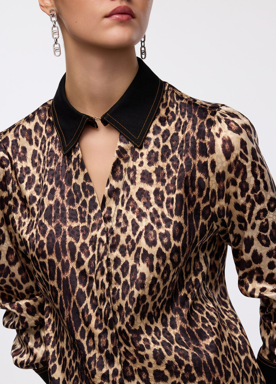 chemise à imprimé animal