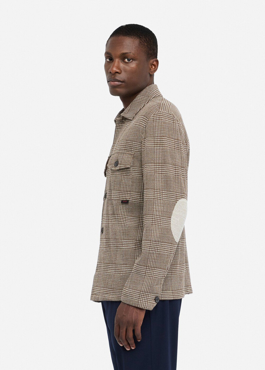 chemise en coton à carreaux prince de galles