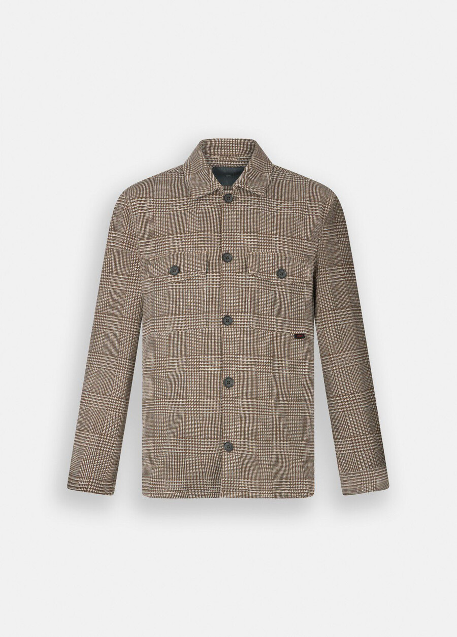 chemise en coton à carreaux prince de galles