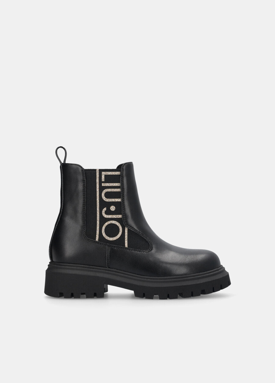 bottines à logo maxi pailleté