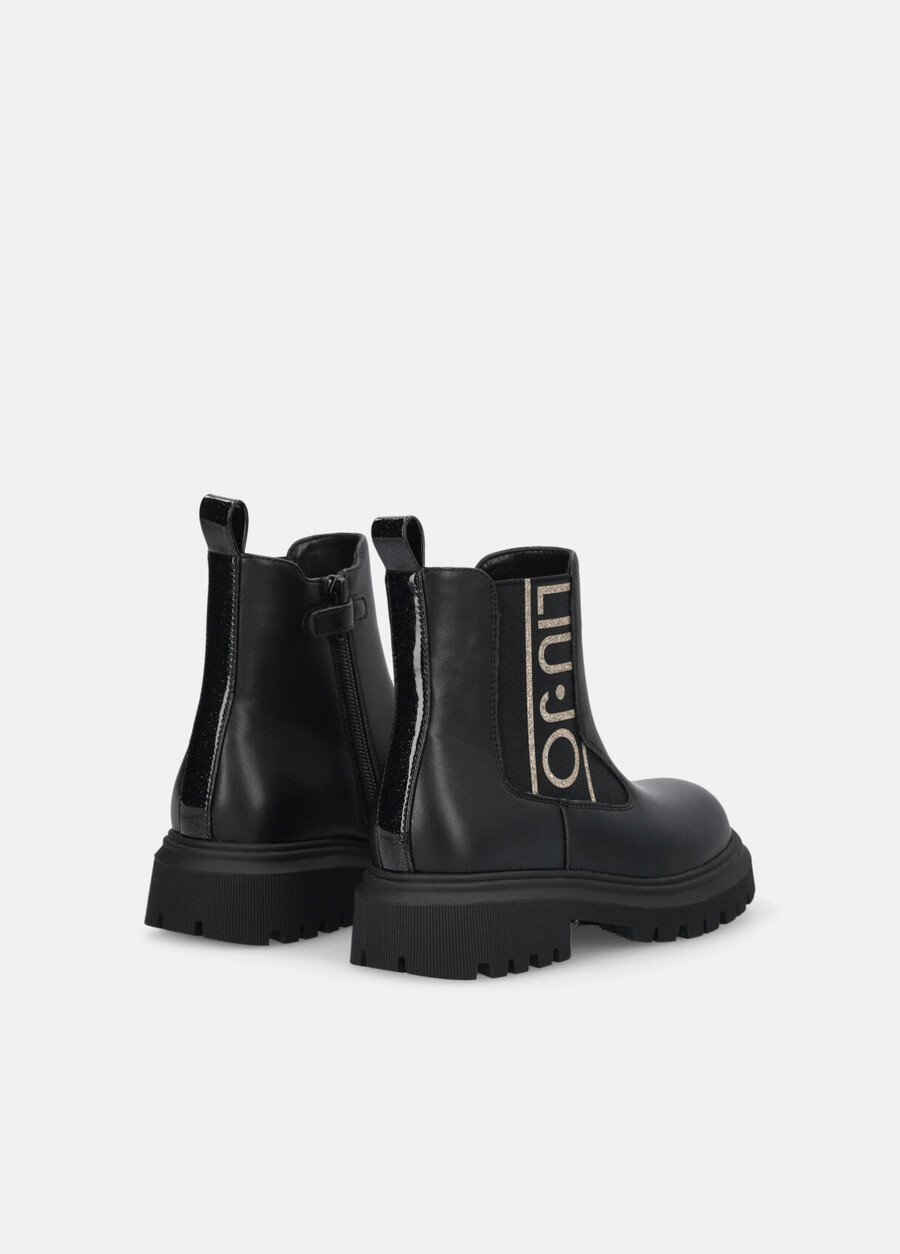 bottines à logo maxi pailleté