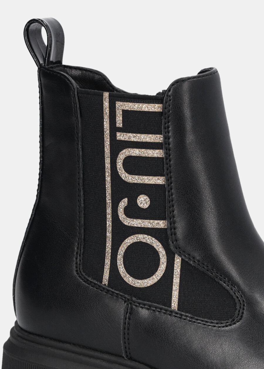 bottines à logo maxi pailleté