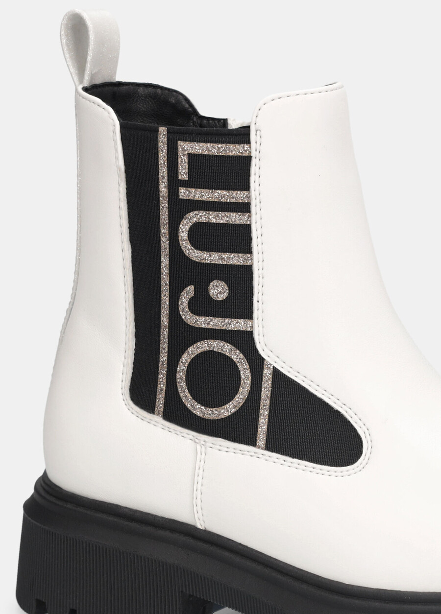 bottines à logo maxi pailleté