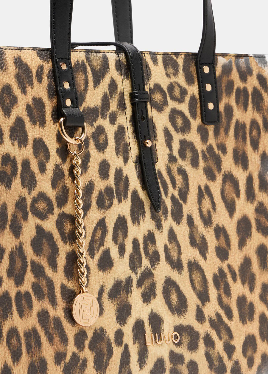 grand sac fourre-tout à imprimé animal