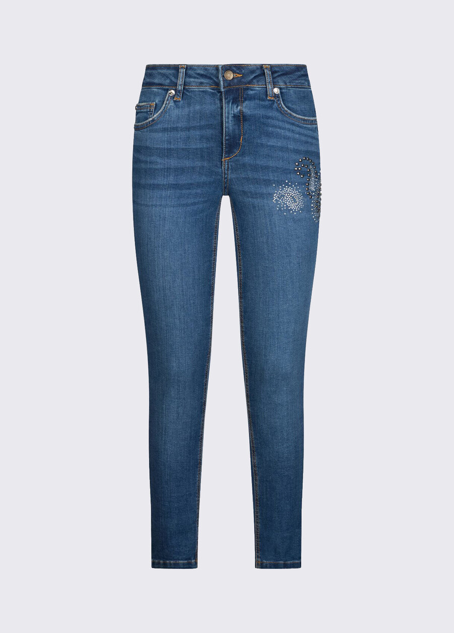 jean skinny orné de strass