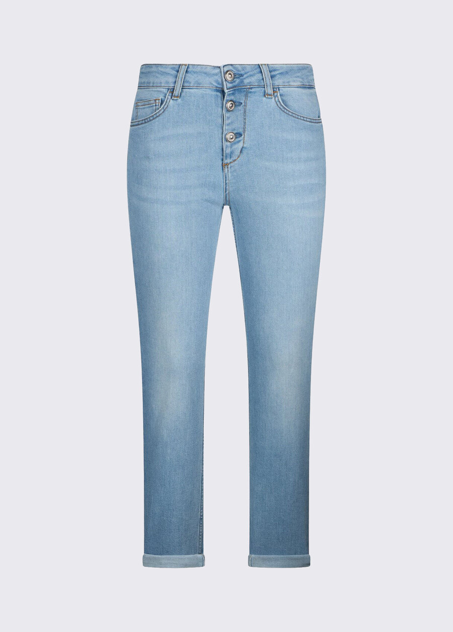 jeans skinny à revers