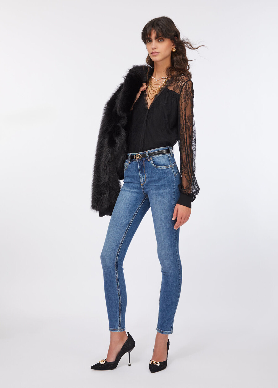 jean skinny taille haute