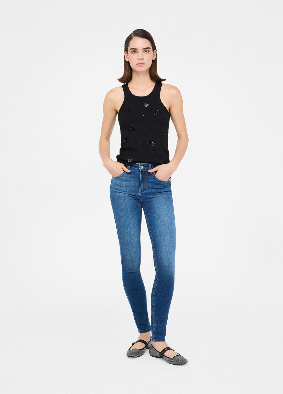 jean skinny taille haute