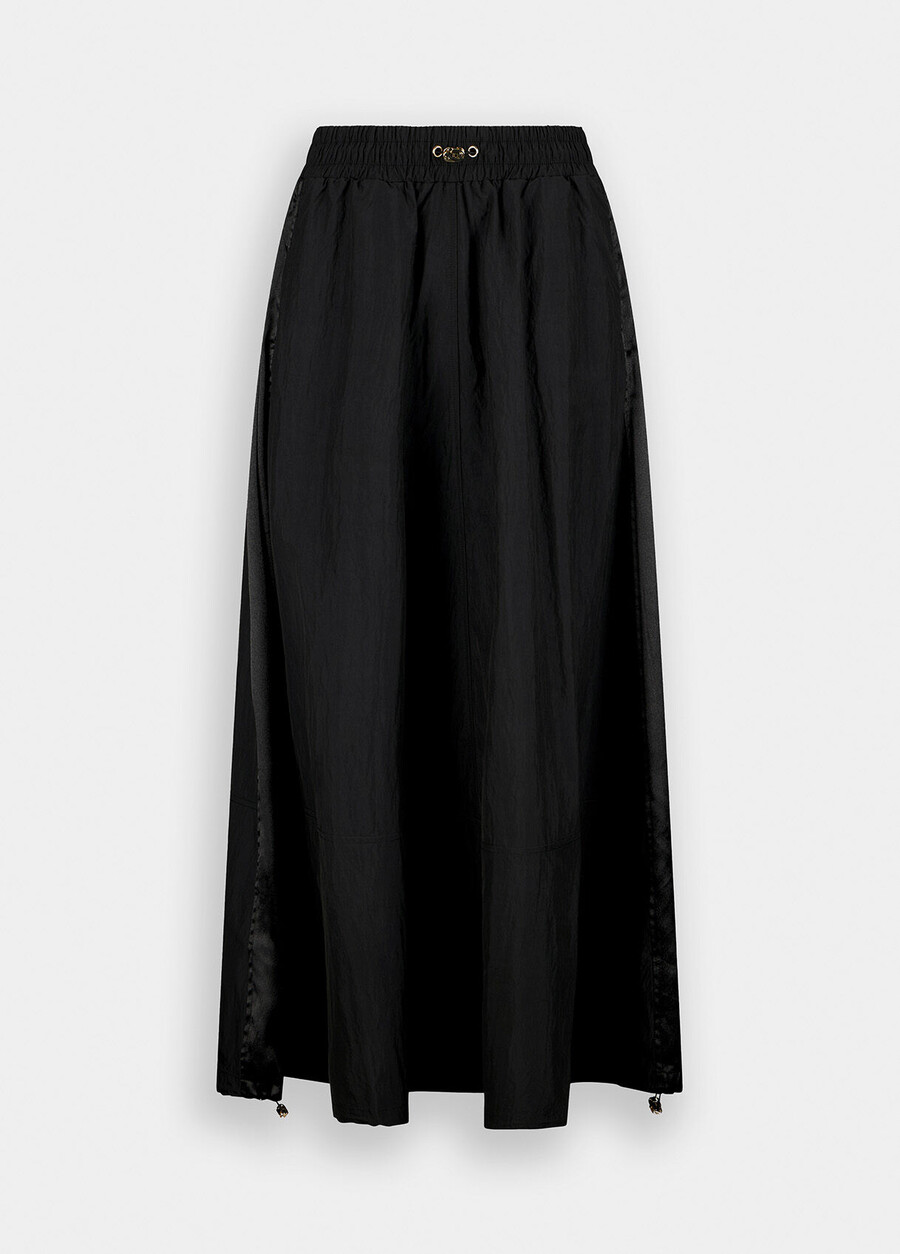 jupe longue en satin et nylon