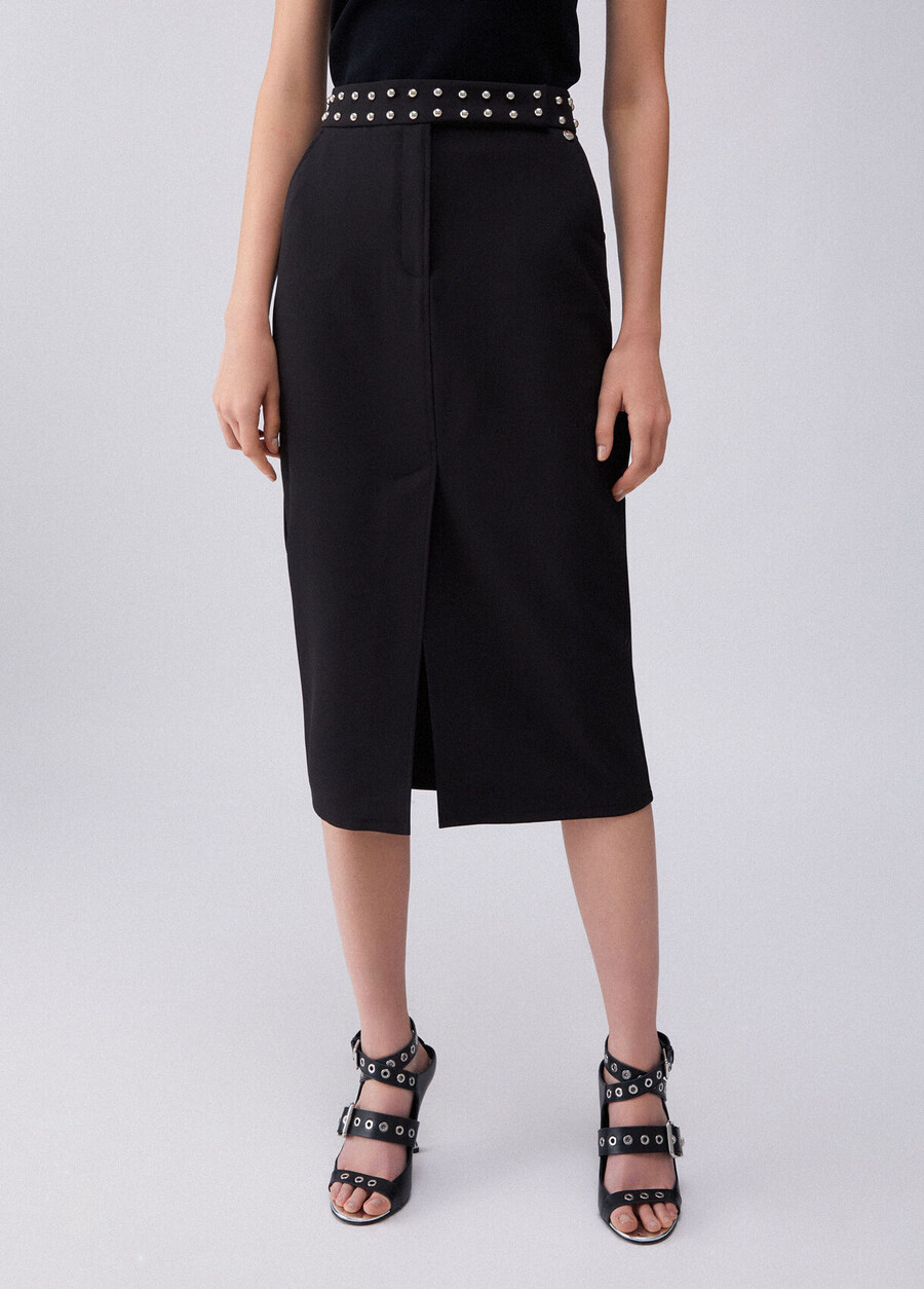 jupe midi à clous