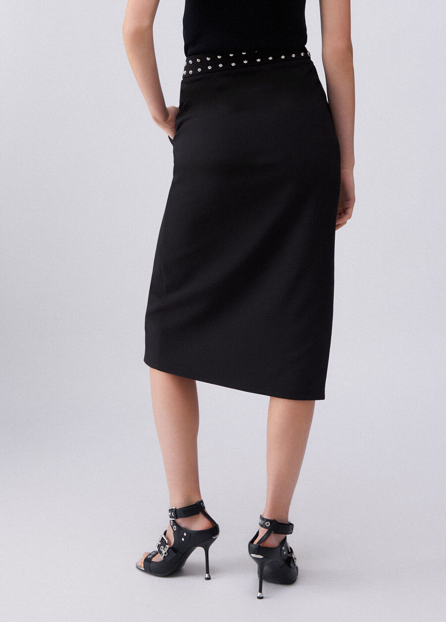 jupe midi à clous